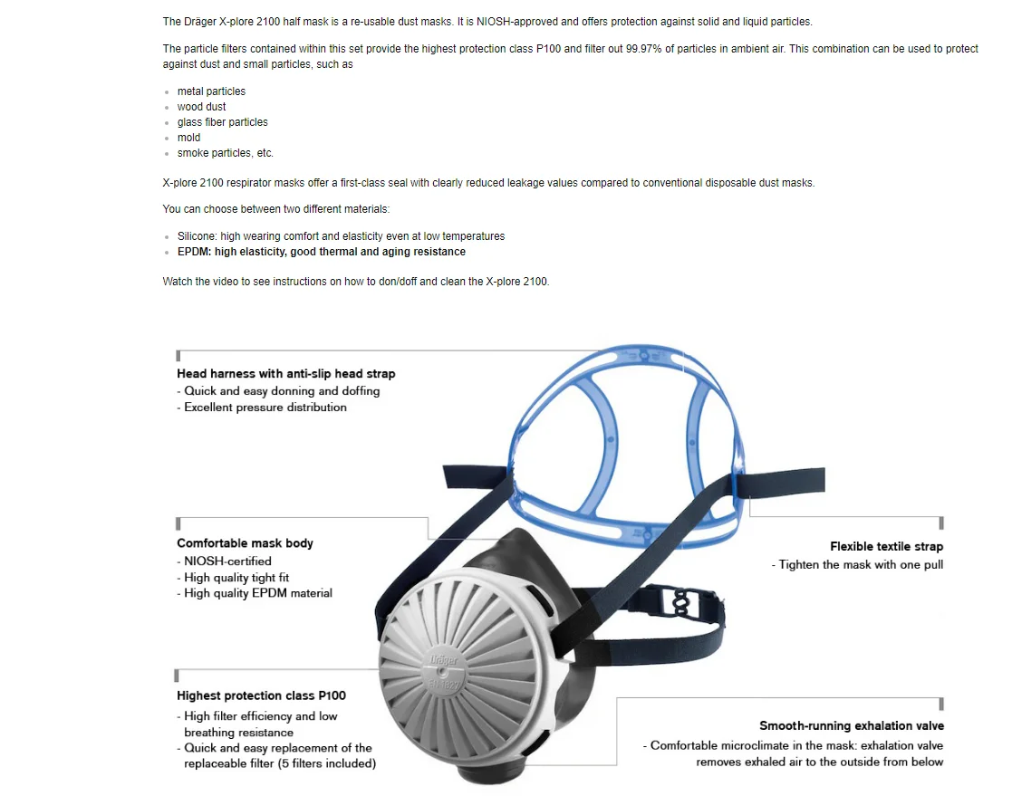 Drager X-plore 2100 Mask Kit - Image 3