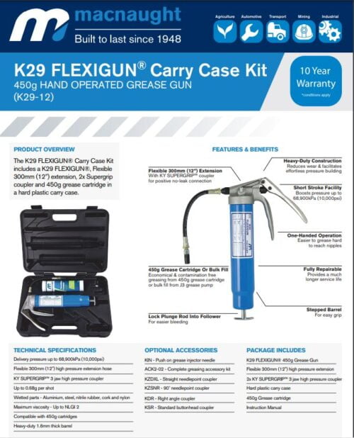 Macnaught K29-12 Flexigun Kit