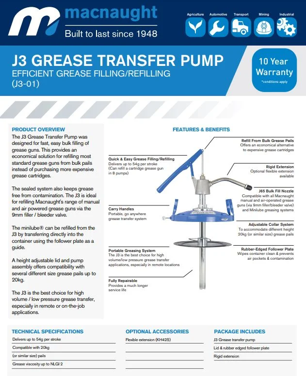 PORTABLE GREASE TRANSFER PUMP - Image 2