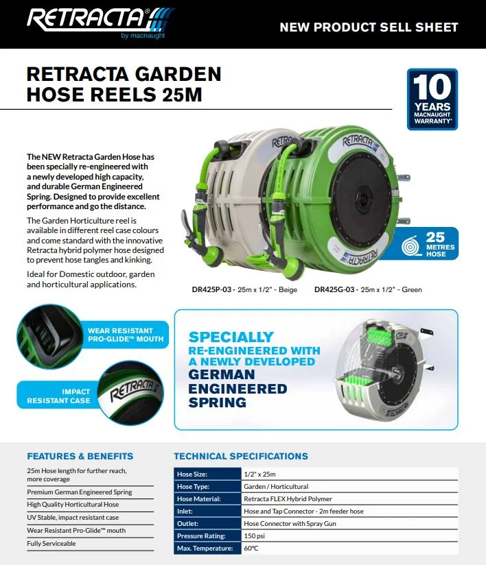 Retracta 25mtr Garden Reels