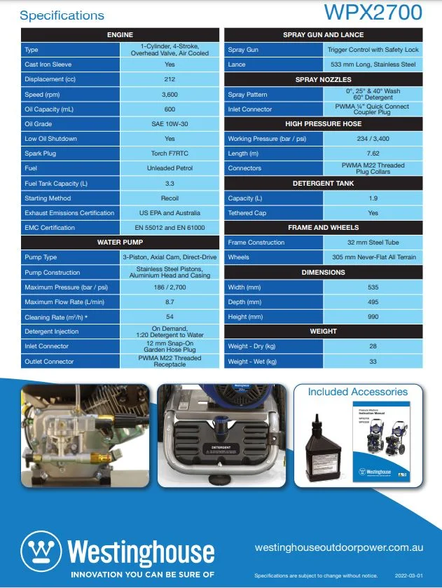 Westinghouse WPX2700 Pressure Washer - Image 10